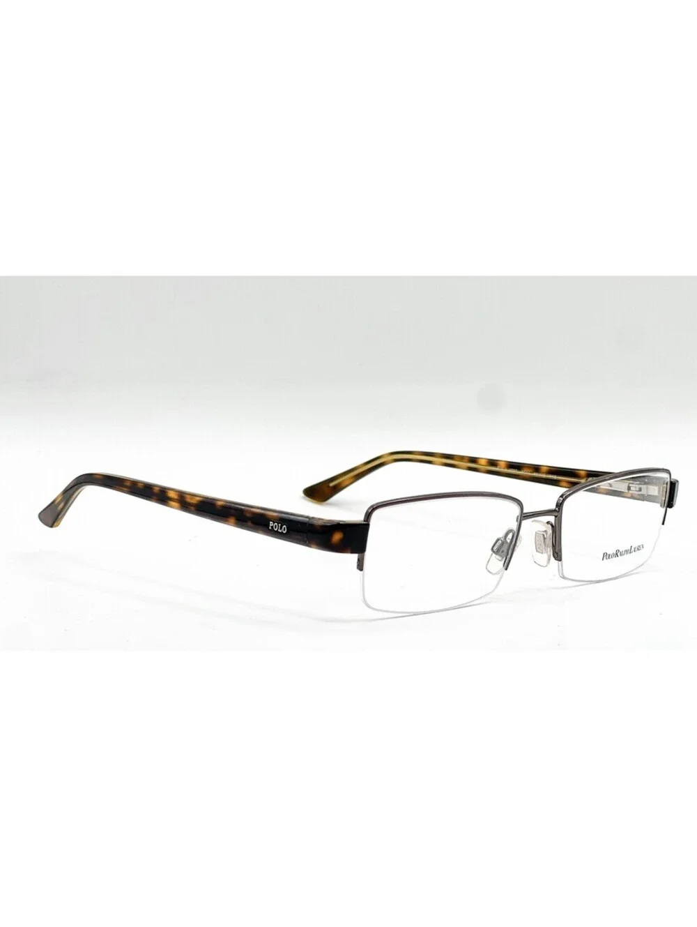 Polo Ralph Lauren 1097 9011 Brown Semi Rimless Eyeglass Frames 55-18-140
